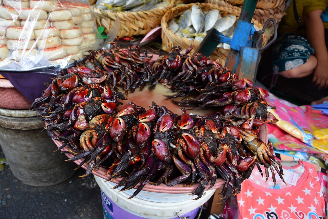 Cambodia with kids - local market